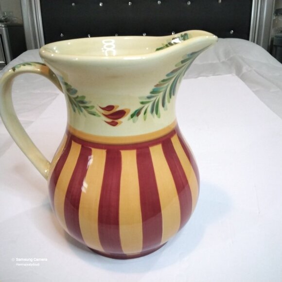 Gail Pittman Southern Living At Home Sienna Garland 48 Oz. Beverage Pitcher NICE - Picture 7 of 7